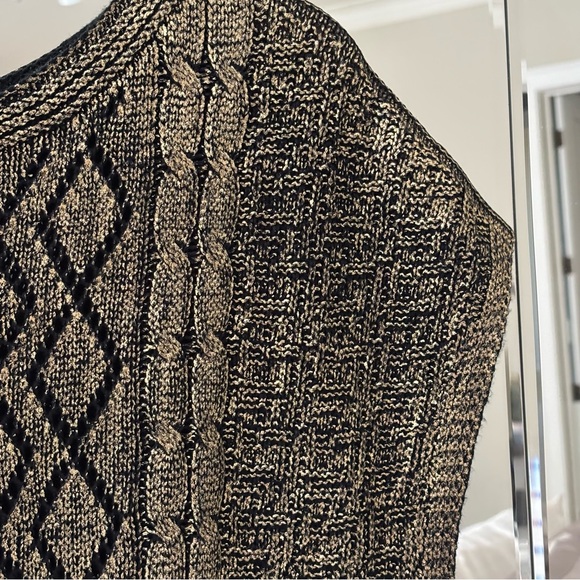 Molly Bracken Black and Gold Women's Sweater size XS/S - Picture 7 of 8